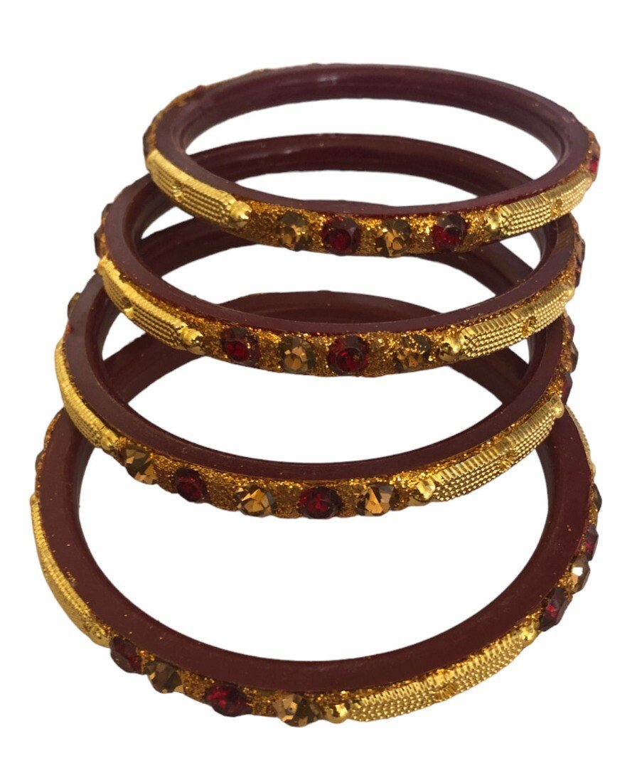 518323_76aac99a-b4f0-4805-9dc4-20288a79de500.jpg 19x Indian Bangle Job Lot Gold Chodi Wedding Bracelet Bollywood Jewellery - Image 1
