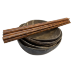 Handcrafted Coconut Shell Bowls (Set of 5) with Chopsticks - Ethical Sourcing - Image 8
