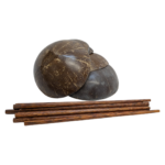 Handcrafted Coconut Shell Bowls (Set of 5) with Chopsticks - Ethical Sourcing - Image 6