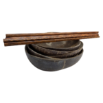 Handcrafted Coconut Shell Bowls (Set of 5) with Chopsticks - Ethical Sourcing - Image 2