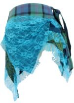 Tartan Kilt Skirt Festival Lace Layered Mini Skirt Scottish Wool Design  (Medium-Large) - Image 5