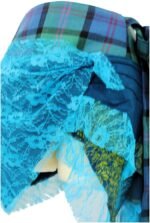 Tartan Kilt Skirt Festival Lace Layered Mini Skirt Scottish Wool Design  (Medium-Large) - Image 8