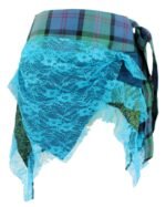 Tartan Kilt Skirt Festival Lace Layered Mini Skirt Scottish Wool Design  (Medium-Large) - Image 7