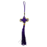 Korean Norigae Tassel - Double-Sided Butterfly Charm - Purple 28cm - Image 8