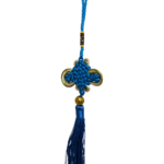 Korean Norigae Tassel - Double-Sided Butterfly Charm - Blue 28cm