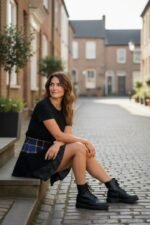 TERRAPIN Genuine Scottish Tartan Designer Funky Kilt STEAM Punk PSYTRANCE Skirt N1 Black (Medium-Large) - Image 4