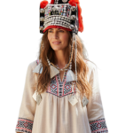 Ethnic Handmade Thai Hmong Tribal Hat Headdress Fair Trade Boho Festival Unique