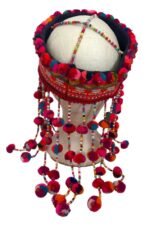 Pink Ethnic Handmade Thai Hmong Tribal Headdress Hat Fair Trade Unique Festival - Image 15