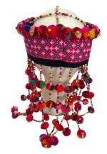 Pink Ethnic Handmade Thai Hmong Tribal Headdress Hat Fair Trade Unique Festival - Image 7