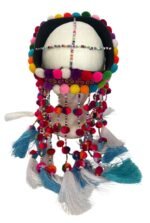 Pink Ethnic Handmade Thai Hmong Tribal Headdress Hat Fair Trade Unique Festival - Image 9