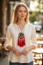 Hmong Tribal Textile Ornament Tassel Scarf Boho Ethnographic Folk Art Fabric Decor - Image 3