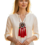 Hmong Tribal Textile Ornament Tassel Scarf Boho Ethnographic Folk Art Fabric Decor