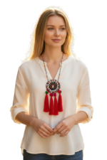 Hmong Tribal Textile Ornament Tassel Scarf Boho Ethnographic Folk Art Fabric Decor