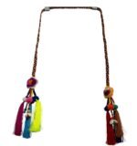 Hmong Tribal Long Tassel Scarf Handmade Boho Festival Textile Ornament Folk Art - Image 9