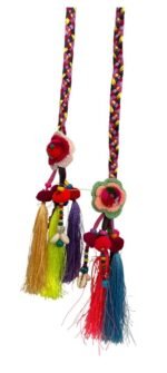 Hmong Tribal Long Tassel Scarf Handmade Boho Festival Textile Ornament Folk Art - Image 8