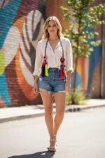 Hmong Tribal Long Tassel Scarf Handmade Boho Festival Textile Ornament Folk Art - Image 4