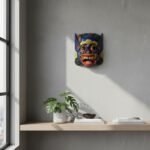 Balinese Garuda Barong Mask Hand Carved Wood Bali Wall Hanging Large 33cm / 13 - Image 2