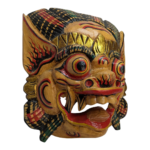 Balinese Garuda Barong Mask Hand Carved Wood Bali Wall Hanging Large 33cm / 13 - Image 3