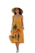 Genuine Vietnamese Non La Hat Hand Painted Conical Bamboo Sun Hat 40cm / 16 - Image 3