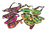 Job Lot of 9 Bright Hippy Festival Bumbags  Travel Waist Bags  Bulk Bundle