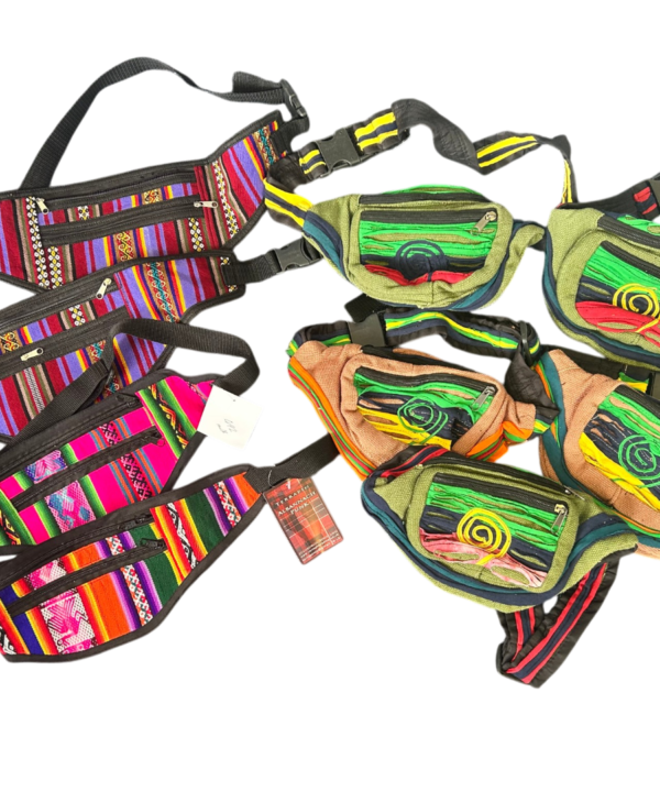 Job Lot of 9 Bright Hippy Festival Bumbags  Travel Waist Bags  Bulk Bundle