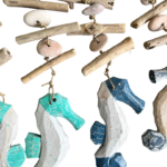 Job Lot 12x Wooden Seahorse Hanging Decorations Driftwood Nautical Beach Coastal Ornament