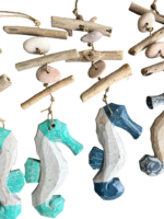 Job Lot 12x Wooden Seahorse Hanging Decorations Driftwood Nautical Beach Coastal Ornament