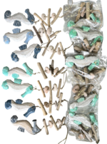 Job Lot 12x Wooden Seahorse Hanging Decorations Driftwood Nautical Beach Coastal Ornament - Image 4