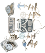 Job Lot Driftwood Wall Art Signs Campervan Om Bird Anchor Nautical Rustic Beach Decor - Image 3