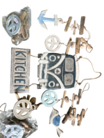 Job Lot Driftwood Wall Art Signs Campervan Om Bird Anchor Nautical Rustic Beach Decor