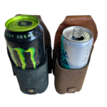 Pair Leather Drinks Holster Belt Beer Can Holder Festival Travel Hands Free