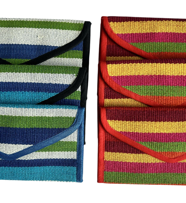 Job Lot 6 Handmade Fair Trade Wallets / Purses  Vietnamese Chau Ma Textile Cotton