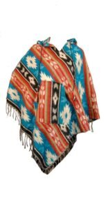 Terrapin Trading Yak wool blended women's Nepalese hooded poncho with pocket, Multi - Image 6