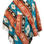 Terrapin Trading Yak wool blended women's Nepalese hooded poncho with pocket, Multi
