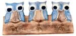 RRP140 NEW Job Lot 7  x Driftwood OWL KEY HOOK Wood Wall Art - Image 4