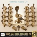 RRP216 NEW Job Lot 24 x BRASS SNAKE LINGAM Hindu Naag Snake Shiva Shivling