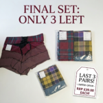 END OF LINE RRP150 JOB LOT 3 x Unique Scottish Tartan Skirts Med size