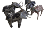 RRP80 Upcycled Metal Animal Sculptures Job Lot  3 Elephants & 1 Bison  South African Art - Image 2