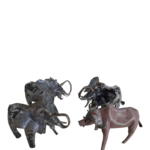 RRP80 Upcycled Metal Animal Sculptures Job Lot  3 Elephants & 1 Bison  South African Art - Image 3