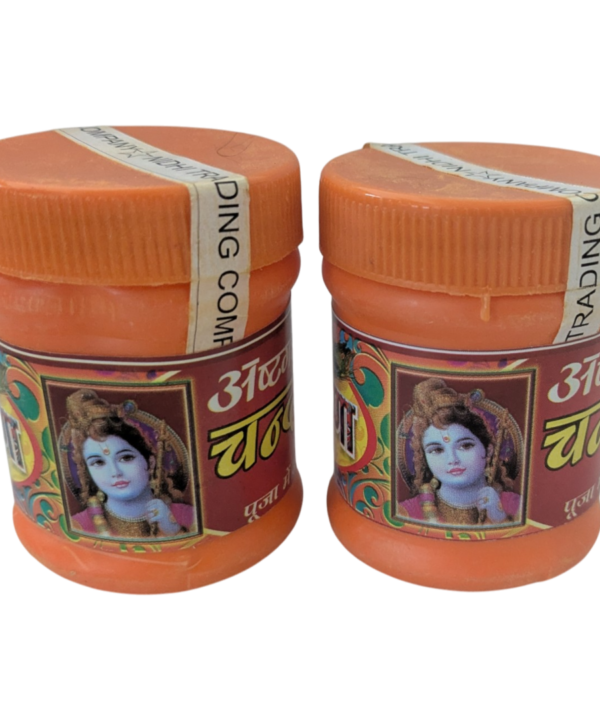 2x Ashtagandha Chandan Tilak Powder Paste 36g Each - Sacred Sandalwood Puja Tika