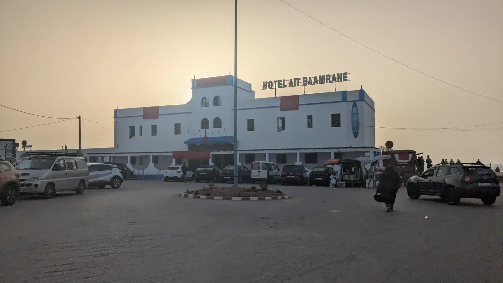 Exterior of Hotel Aït Baamrane near the Sidi Ifni seafront