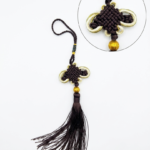 Korean Norigae Tassel - Double-Sided Butterfly Charm Black