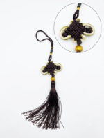 Korean Norigae Tassel - Double-Sided Butterfly Charm Black
