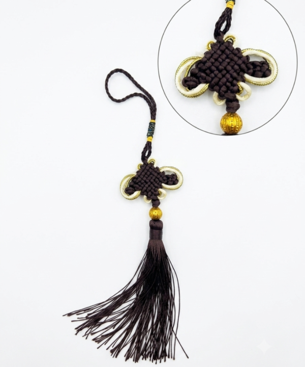 Korean Norigae Tassel - Double-Sided Butterfly Charm Black