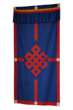 Nepalese / Tibetan Buddhist Auspicious Signs Door Curtain (173cm x 86cm)