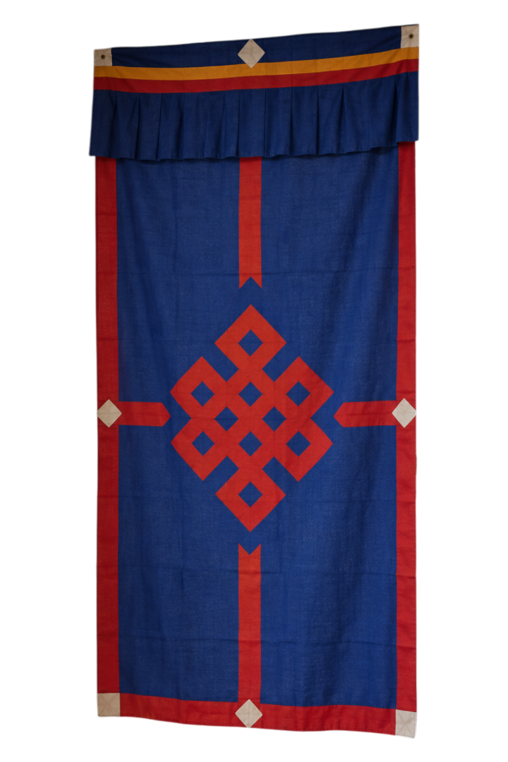 523490_41590cfc-ad07-4d0d-82fb-059ef82975910-2.png Nepalese / Tibetan Buddhist Auspicious Signs Door Curtain (173cm x 86cm) - Image 1