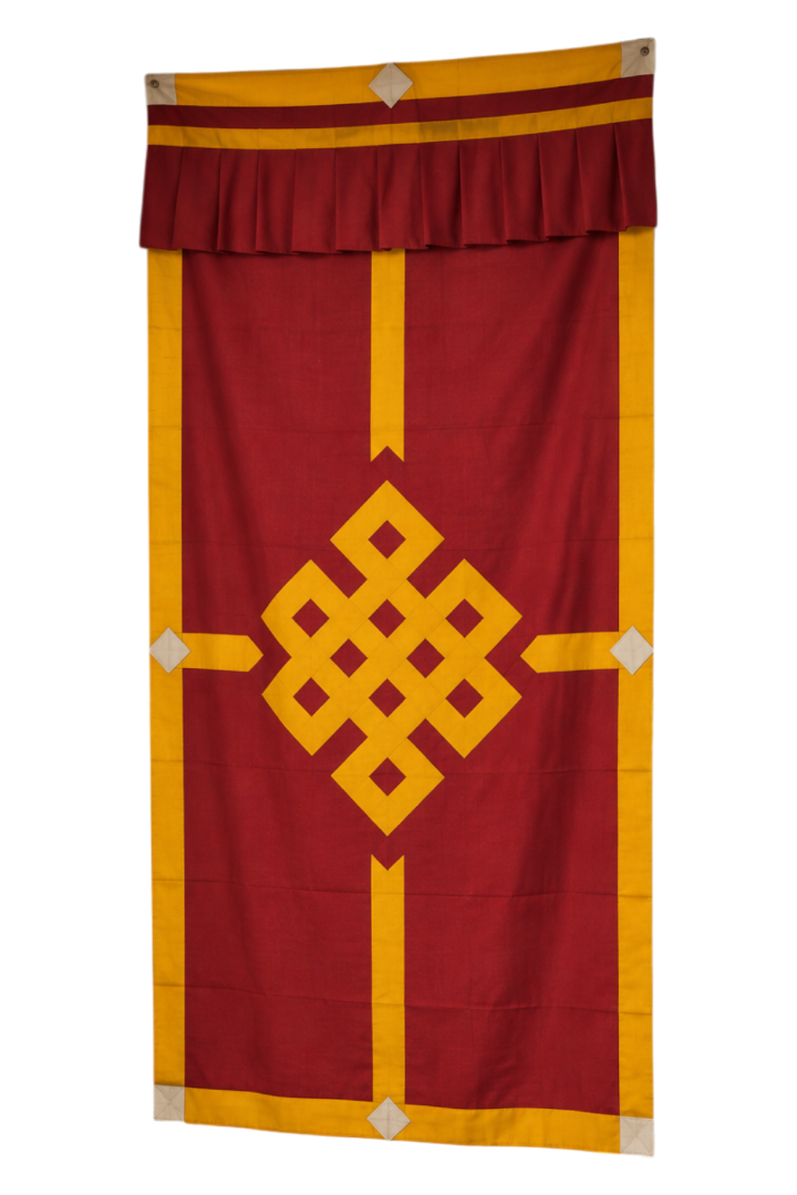 523492_76a9e576-a657-4891-b2fd-fc3e7a91d9f70.png Nepalese / Tibetan Buddhist Auspicious Signs Door Curtain (173cm x 86cm) - Image 1