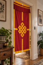 Nepalese / Tibetan Buddhist Auspicious Signs Door Curtain (173cm x 86cm) - Image 2