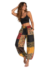 Nepalese Cotton Patchwork Mushroom Trousers Unisex Boho Hippie Festival Joggers - Image 2