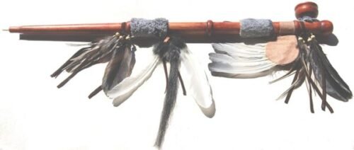 Fair Trade 52Cm Peace Pipe Hand Carved Native American Indian Inspired Wing